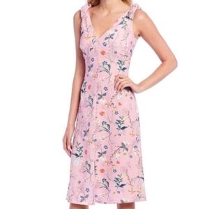 Gianni Bini floral Shoulder Bow Tie dress Pink 2